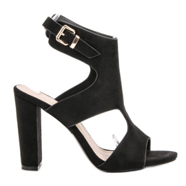 Seastar Eleganta sandaler i mocka svart