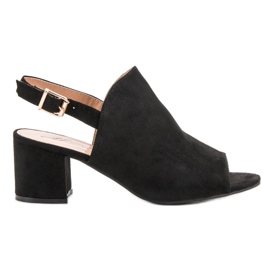 Sandaler i mocka svart