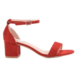 Renda Klassiska högklackade sandaler röd