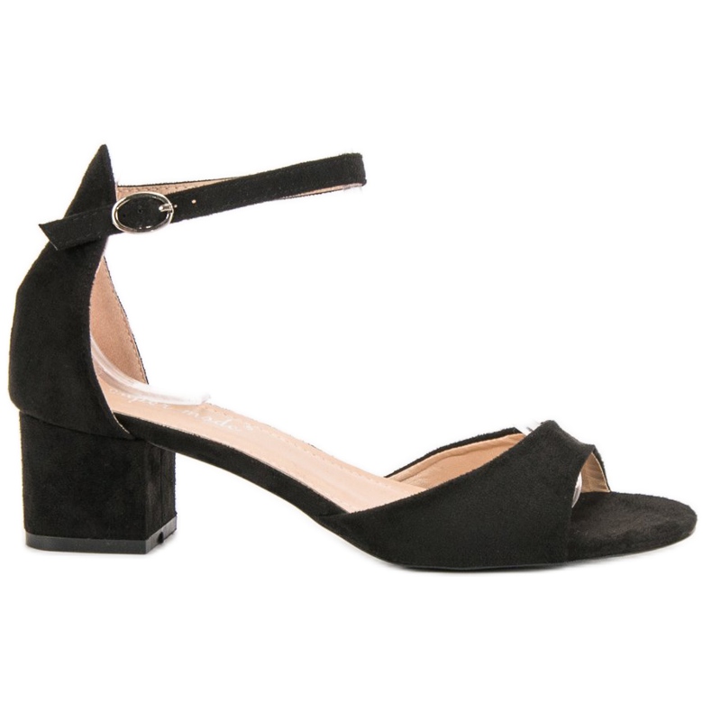 Super Mode Svarta högklackade sandaler