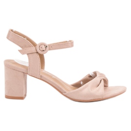 Eleganta pulver sandaler brun