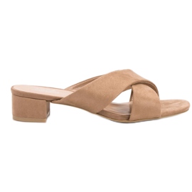 Small Swan Eleganta mocka tofflor brun