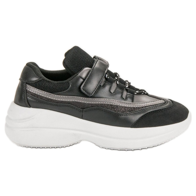 Trendiga svarta sneakers