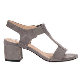 Evento Slip-on sandaler på ett inlägg grå