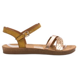 Seastar Trendiga platta sandaler brun
