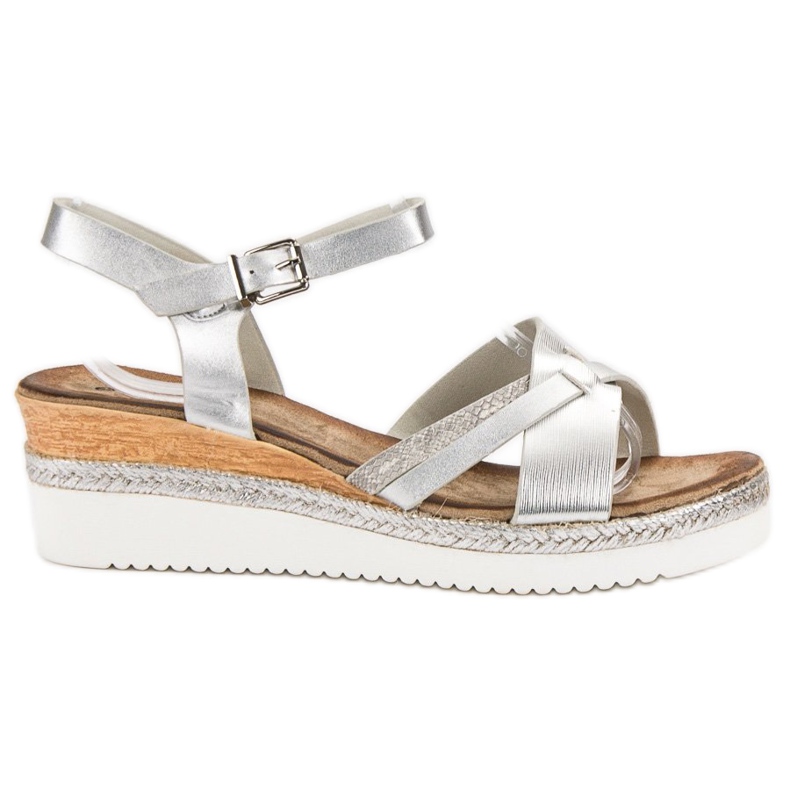 Evento Silver sandaler på kilen grå