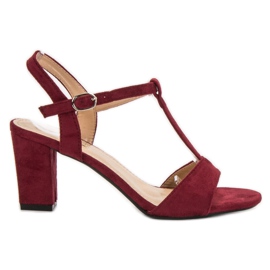 Jumex Burgundy mockasandaler röd