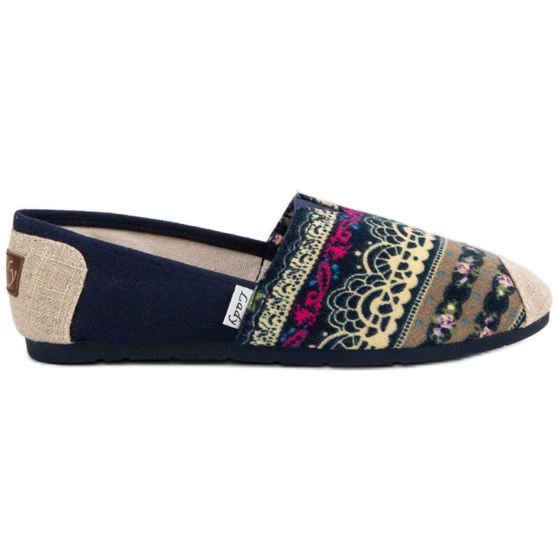 Lady Fashion Slip On Boho Sneakers blå mångfärgad