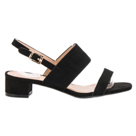 Small Swan Bekväma högklackade sandaler svart