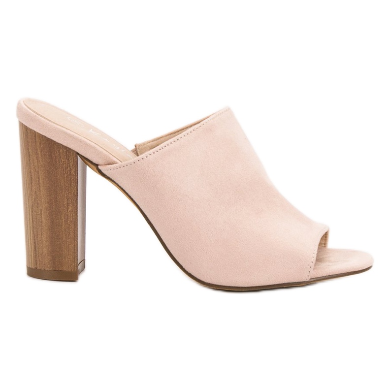 Kayla Inbyggda högklackade sandaler rosa