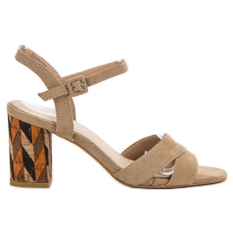 Filippo Sandaler på korkhöga klackar brun