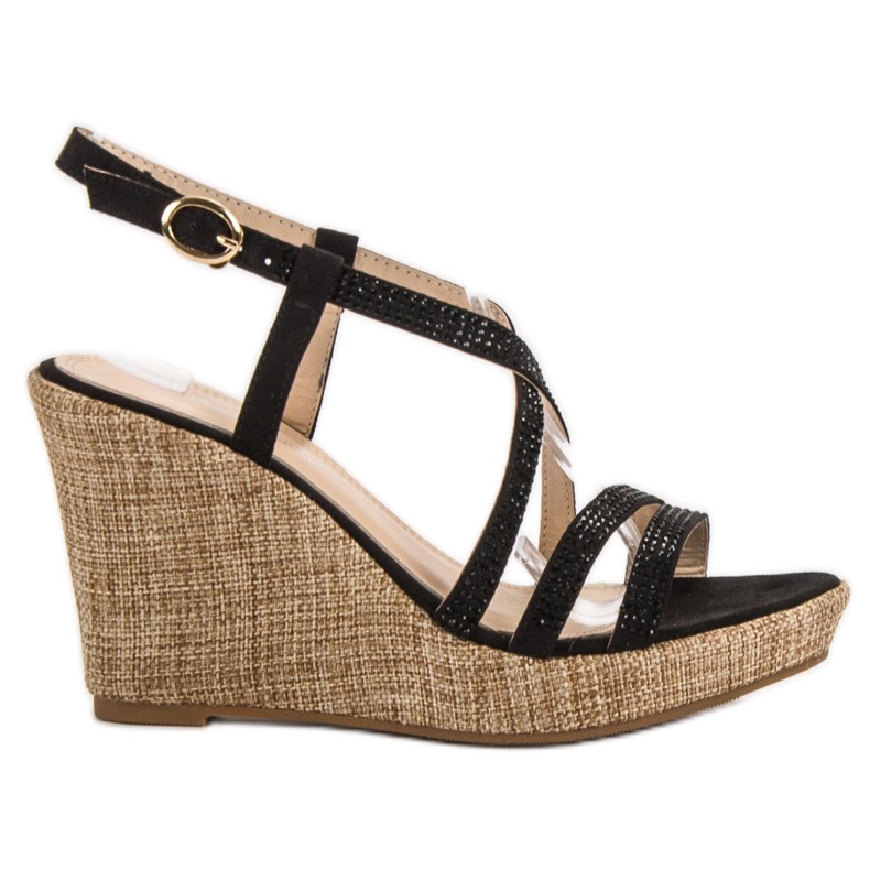 Queentina Sandaler med kil svart