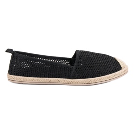 Seastar Svart textil Espadrilles