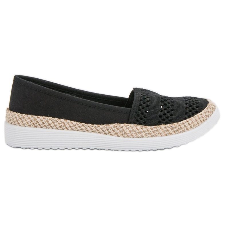 SHELOVET Textil Espadrilles svart