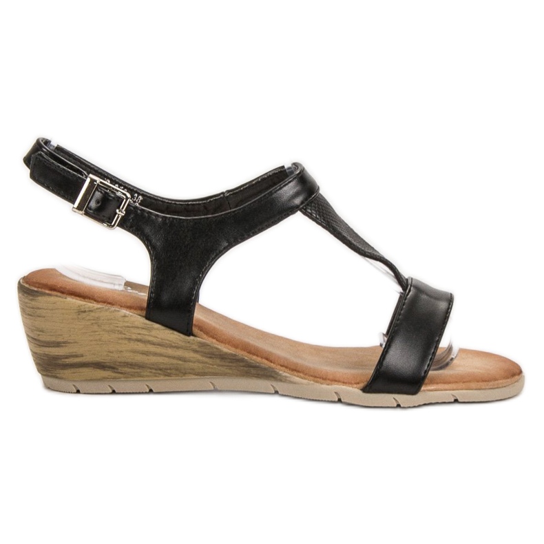 Renda Sandaler med kil svart