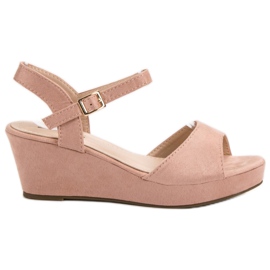 SHELOVET Sandaler i mocka rosa