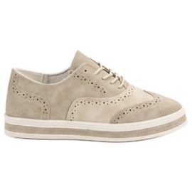SHELOVET Beige brogues