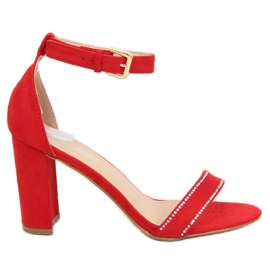 Sandaler på stolpen röd A8020 Röd