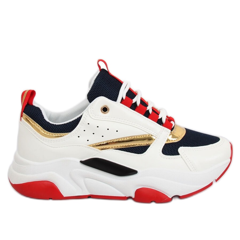 Flerfärgade sportskor BK008-47 VIT / BLÅ mångfärgad marinblå