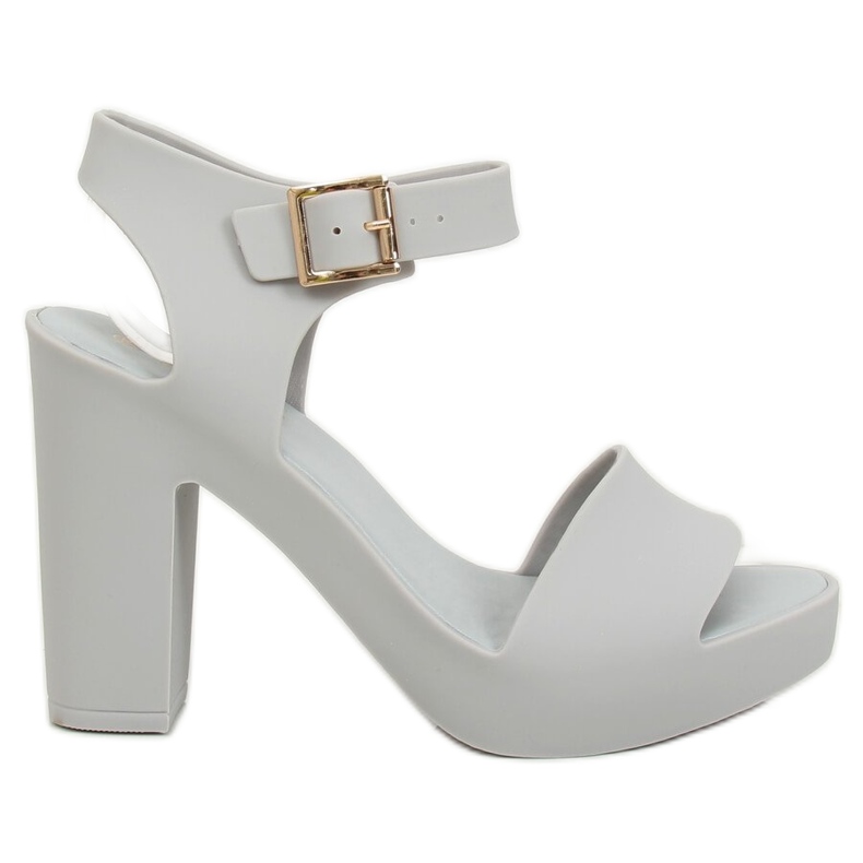 Sandaler med höga klackar Meliski Grey KM202 L.GRAY grå