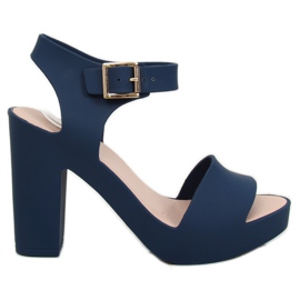 Sandaler med hög klack Meliski KM202 Marinblå
