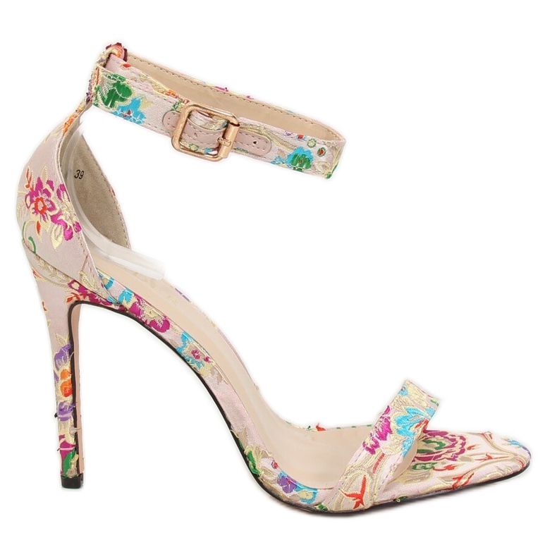 Orientaliska beige sandaler KSL708 Beige brun mångfärgad