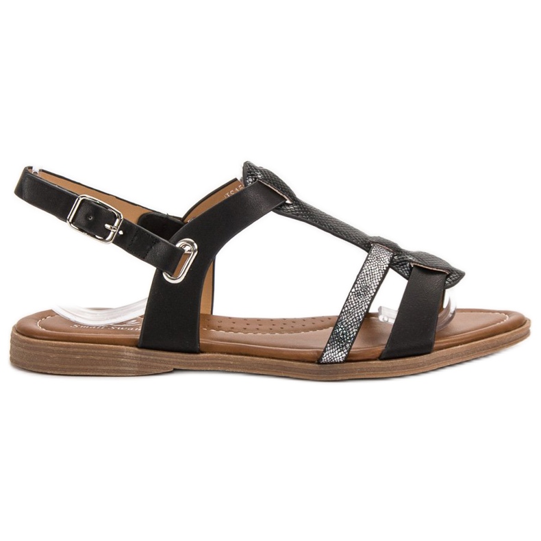 Small Swan Bekväma damsandaler svart