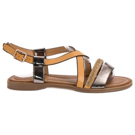 Small Swan Trendiga sandaler gul