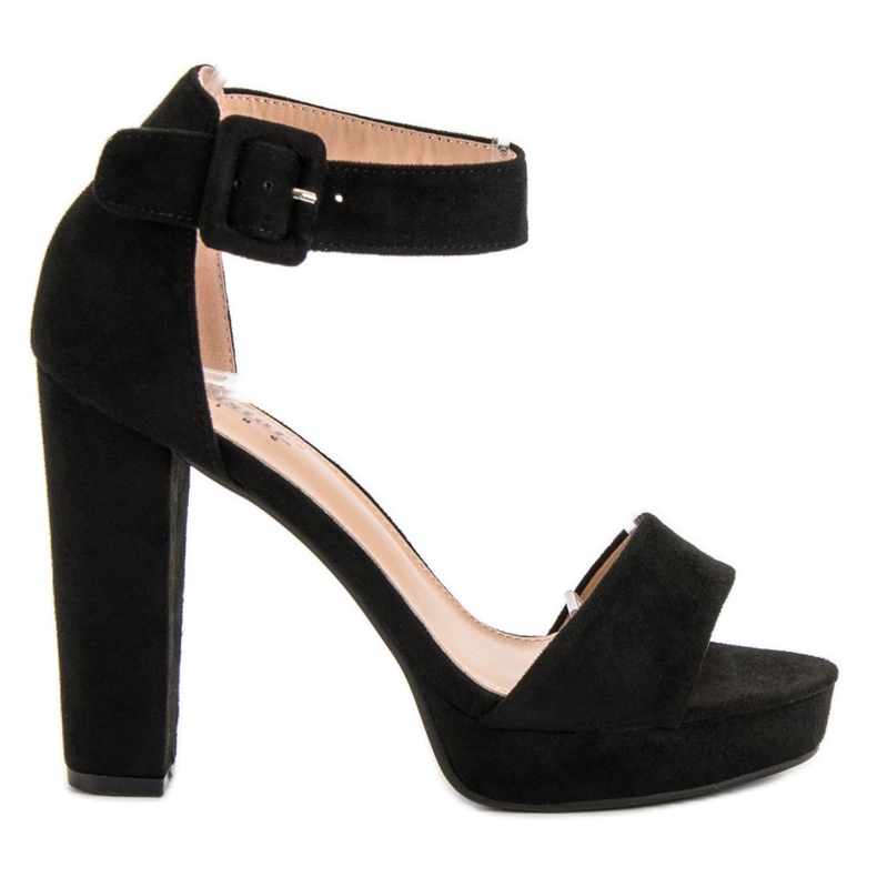 Seastar Sexiga sandaler på plattformen svart