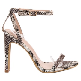 Seastar Sandaler med animaliskt tryck brun