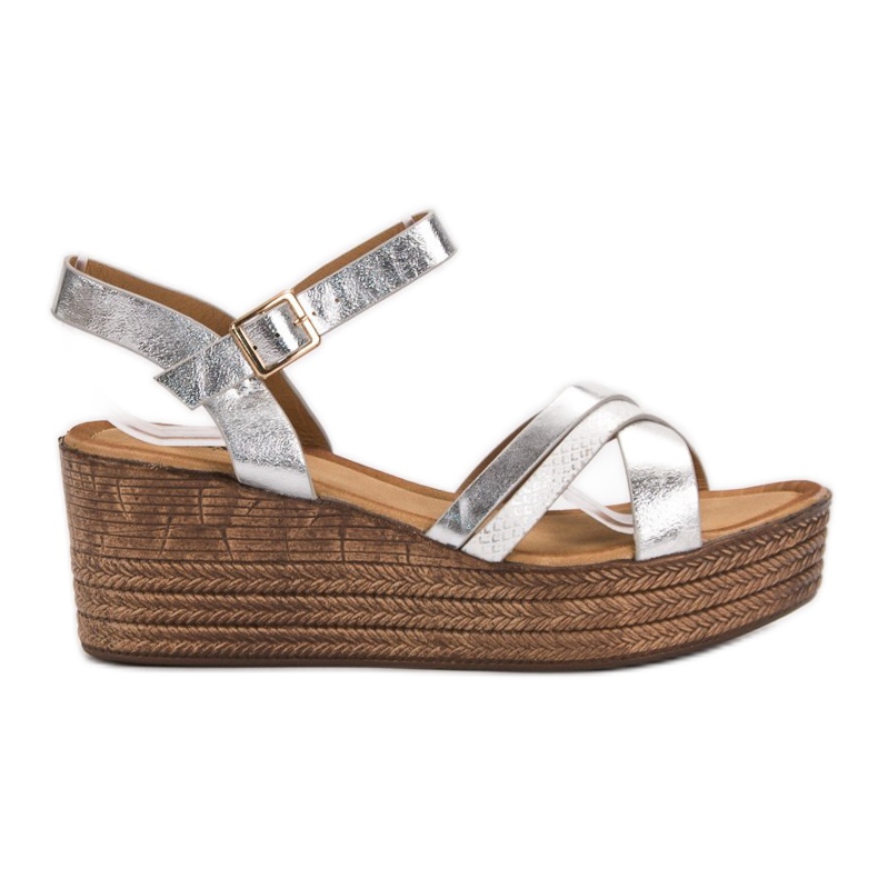 Seastar Lätta sandaler på en kilklack grå