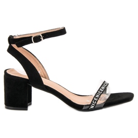 Ideal Shoes Snygga mockasandaler svart