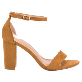 Anesia Paris Sexiga kamel sandaler brun