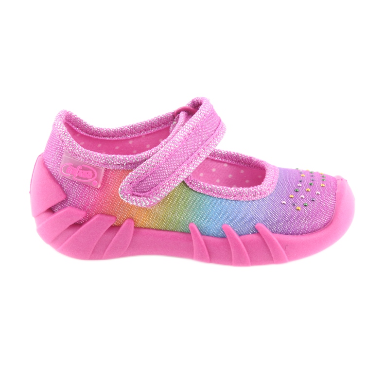 Befado rainbow barntofflor 109P183 rosa med zirkoner