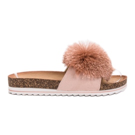 Seastar Tofflor Med Pompom rosa