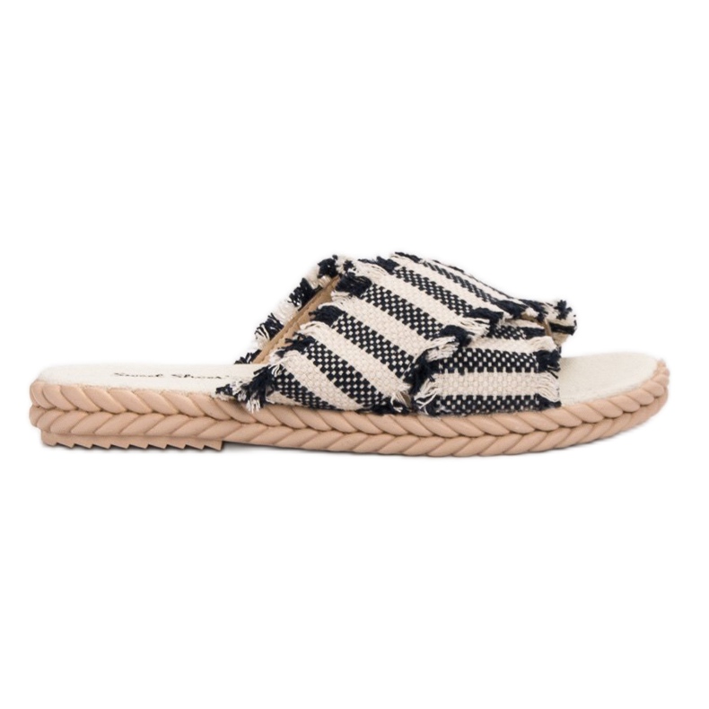 Seastar Randiga tofflor svart