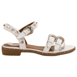 Small Swan Vita sandaler med dubbar