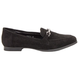 Balada Svarta loafers i mocka
