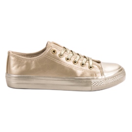 SHELOVET Gyllene sneakers