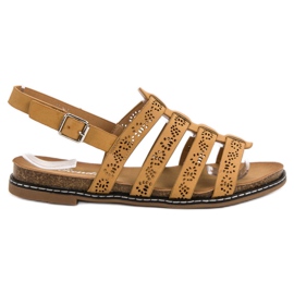 Renda Bekväma kamel sandaler brun