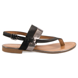 Small Swan Japanska sandaler svart