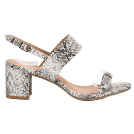 Ideal Shoes Trendiga damsandaler grå