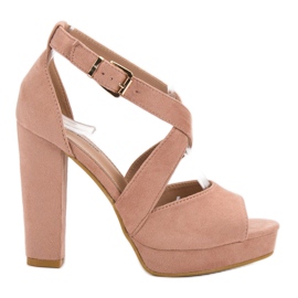 SHELOVET Sandaler på plattformen rosa