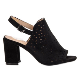 SHELOVET Sandaler i mocka svart