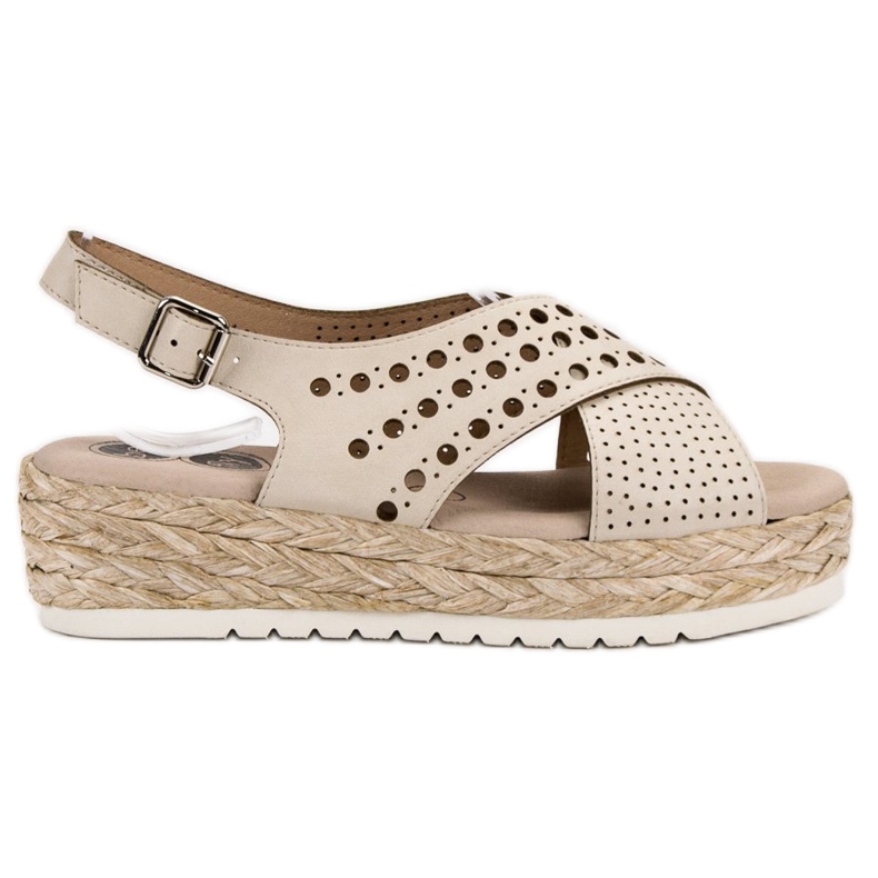 SHELOVET Espadrilles sandaler beige