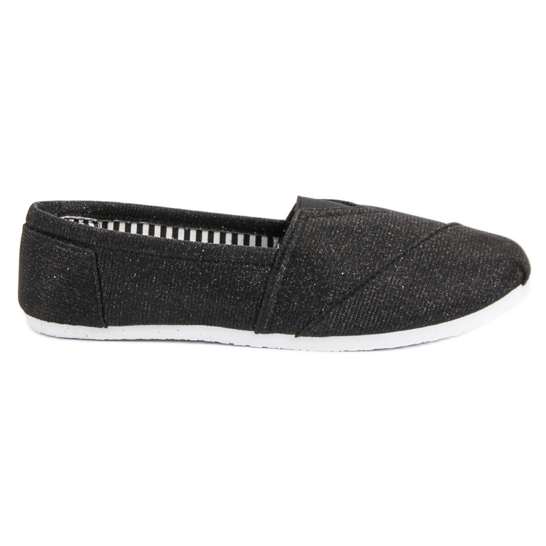 SHELOVET Glitter Slip On Sneakers svart