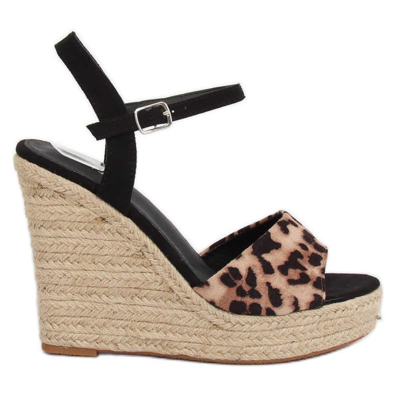Espadrilles på killeoparden LL-190 Leopard brun
