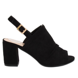 Svarta högklackade sandaler JM5840N Negro