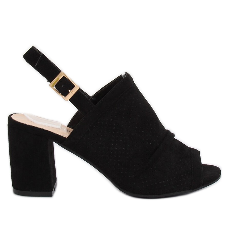 Svarta högklackade sandaler JM5840N Negro