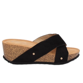 Svarta G1560 Svarta kil tofflor